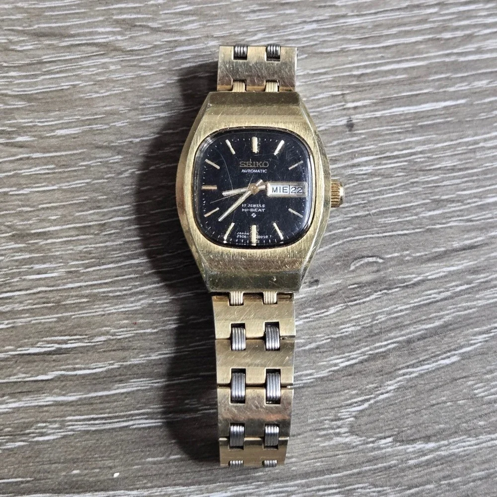Vintage Seiko 2906-3029 Hi-Beat 17 Jewels Automatic Day Date Women Watch Parts